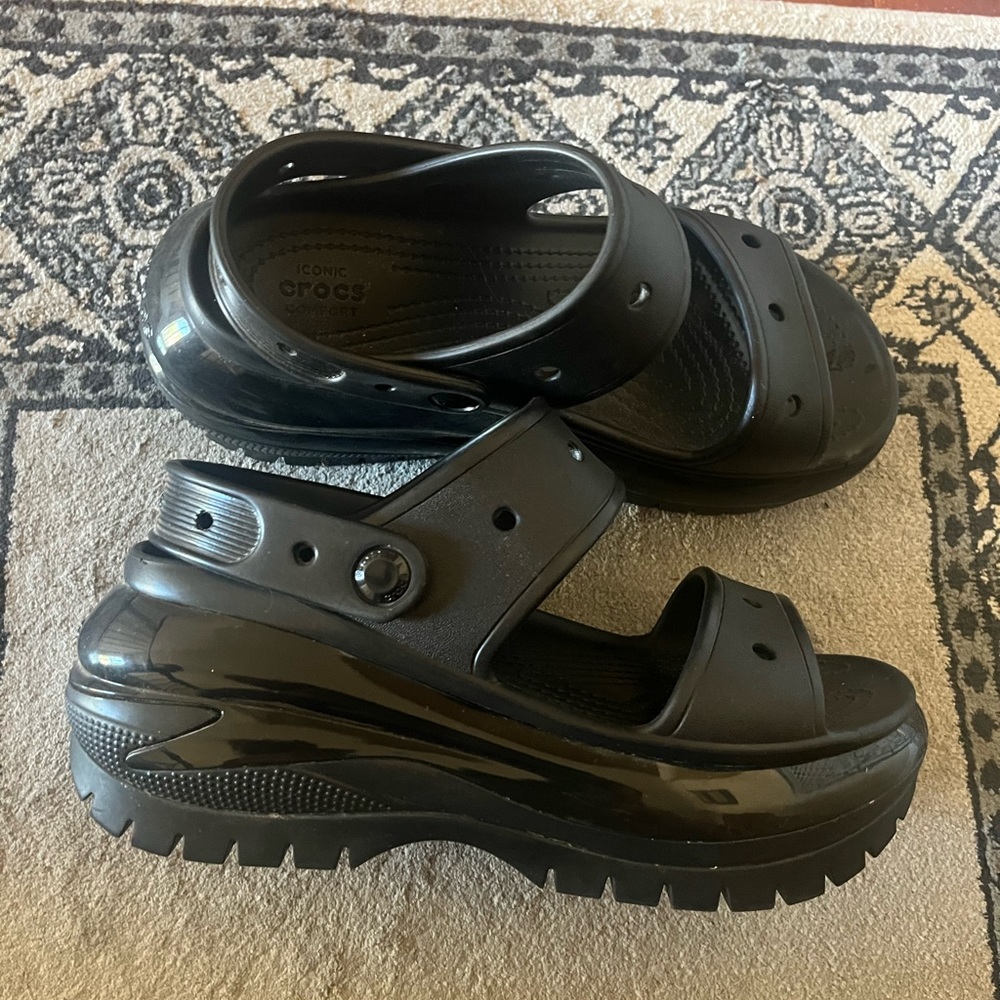 Size 8 Megacrush Black Crocs
